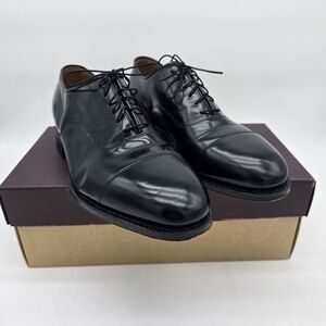Johnston & Murphy Melton Cap Toe Black Oxford Shoes - Men's Size 10 EEE